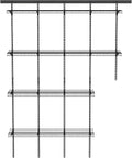 ClosetMaid MaxLoad Heavy Duty Wall Shelf Kit for Garage, 6 – 10 Ft., Adjustable ShelfTrack Wire Shelving, Black Finish