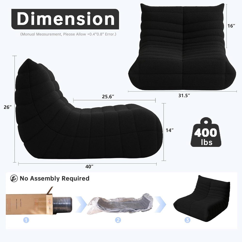 WHGBJA Bean Bag Chair for Adults, Lazy Bean Bag Sofa for Bedroom, Living Room...