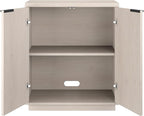 Henn&Hart 28" Wide Rectangular Accent Cabinet in Alder White, for Home, Living Room, Bedroom, Entertainment Room, Office
