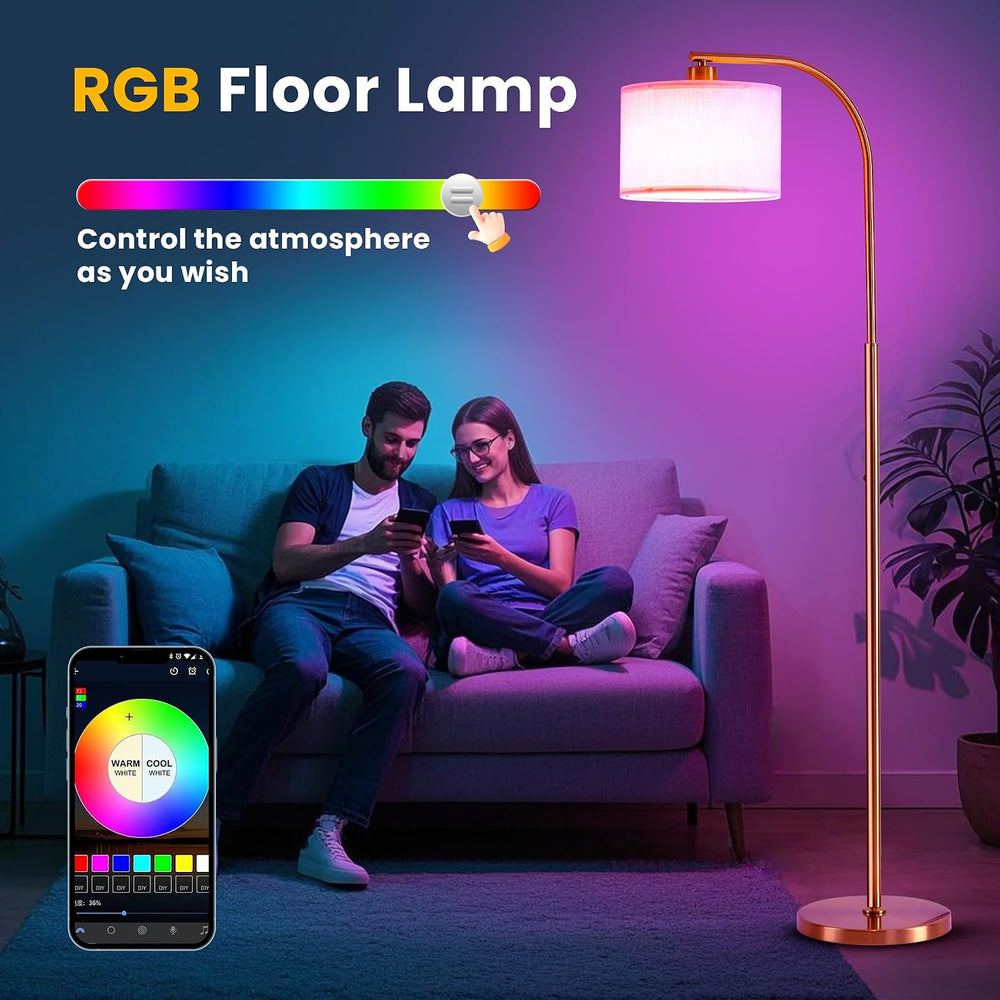 Floor Lamp for Living Room with Remote,Dimmable Tall Standing Lamps,Modern Fl...