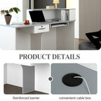 L Shape Reception Desk with Counter, Lockable Drawer, Keyboard Tray, and Double-Layer Storage for Salon, Office, or Clinic (White+Gray/Right, 71" L*24" W*39" H)