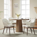 Wooden Dining Chairs Set of 4, Modern Fabric Upholstered Dining Room Chair, Kitchen Side Chairs, Farmhouse Dinner Chair with Open Back for Kitchen, Beige