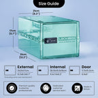 Lockabox One™ | Premium Medicine Lock Box | Medium Medication Lock Box With Code For Medicines, Vitamins & Supplements | External Size 12 x 8 x 6.6 inches (Light Medi Green)