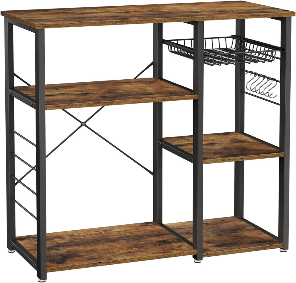 VASAGLE Baker's Rack, Coffee Bar Stand with Charging Station, 33 Inches T...