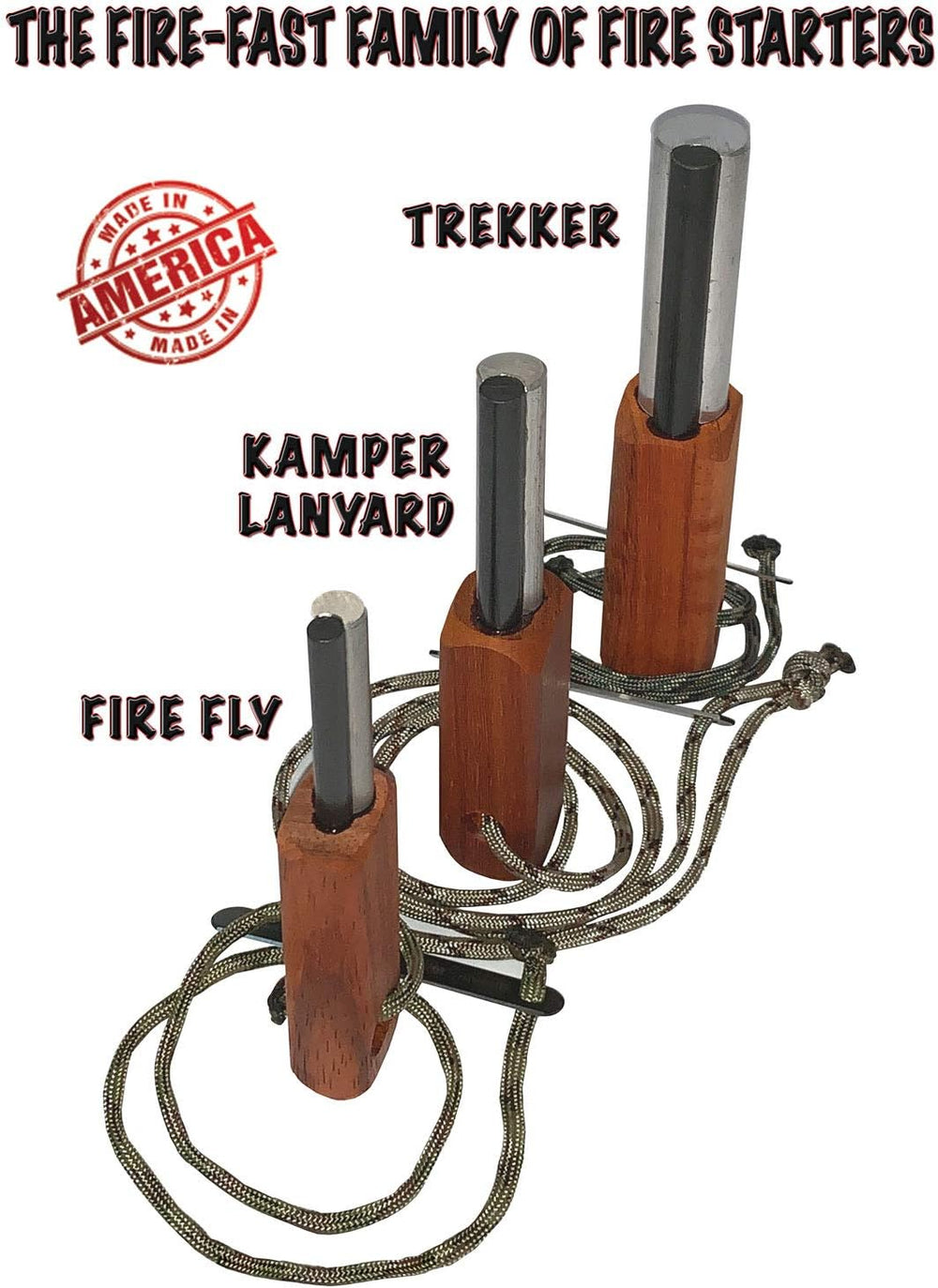 Fire-Fast Trekker. Best Emergency Waterproof Survival Fire Starter. Magnesium...