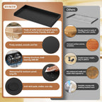Washer Dryer Countertop, 27.5" D x 54" W Washer and Dryer Topper Covers with Edge Rails, Wood Laundry Room Countertop Shelves for Laundry Room Organization and Storage (Black)
