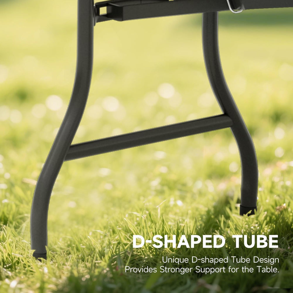 Folding Table 8 Foot - Heavy Duty 660LBS Capacity, Sturdy & Foldable Desi...