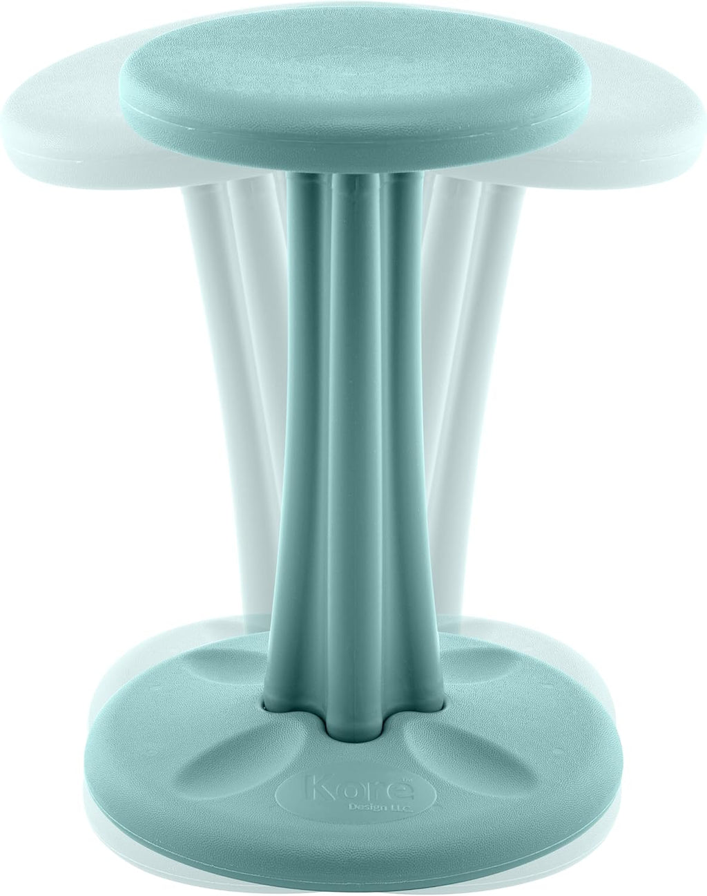 Kore Pre-Teen Wobble Stool, Flexible Seating, Ages 10-11, 18.7in, Teal | Wiggle chair for classroom and home boosts focus, improves posture, and provides an energy outlet; anti-tip base; Made in USA