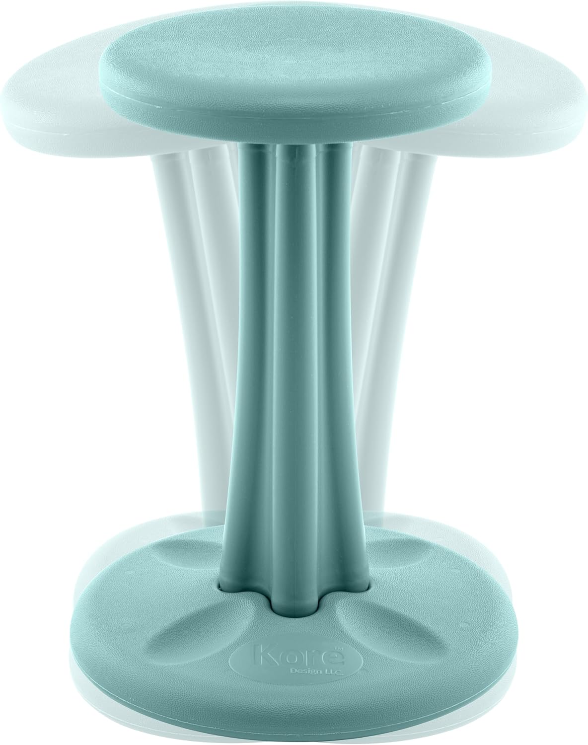 Kore Pre-Teen Wobble Stool, Flexible Seating, Ages 10-11, 18.7in, Teal | Wiggle chair for classroom and home boosts focus, improves posture, and provides an energy outlet; anti-tip base; Made in USA