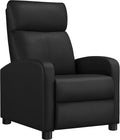 Yaheetech Recliner Chair PU Leather Recliner Sofa Home Theater Seating with Lumbar Support Overstuffed High-Density Foam & Pocket Springs, Push Back Recliners Armchair for Living Room