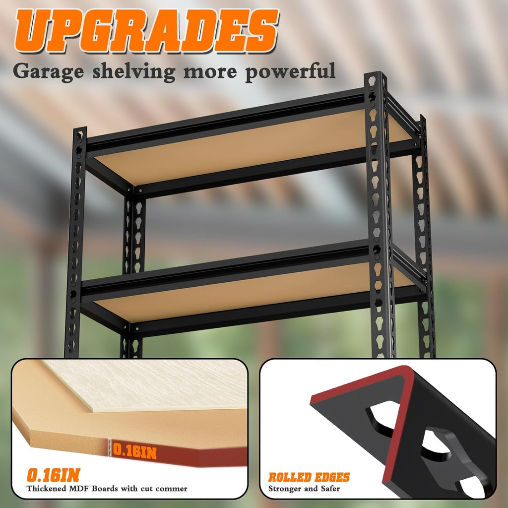 LEVELEVE 5-Tier Heavy Duty Storage Shelving Unit, 2020 lbs Capacity, Adjustable Metal Utility Shelf, 30" L x 12" W x 60" H for Garage, Kitchen, Pantry, Basement, Bathroom, Laundry