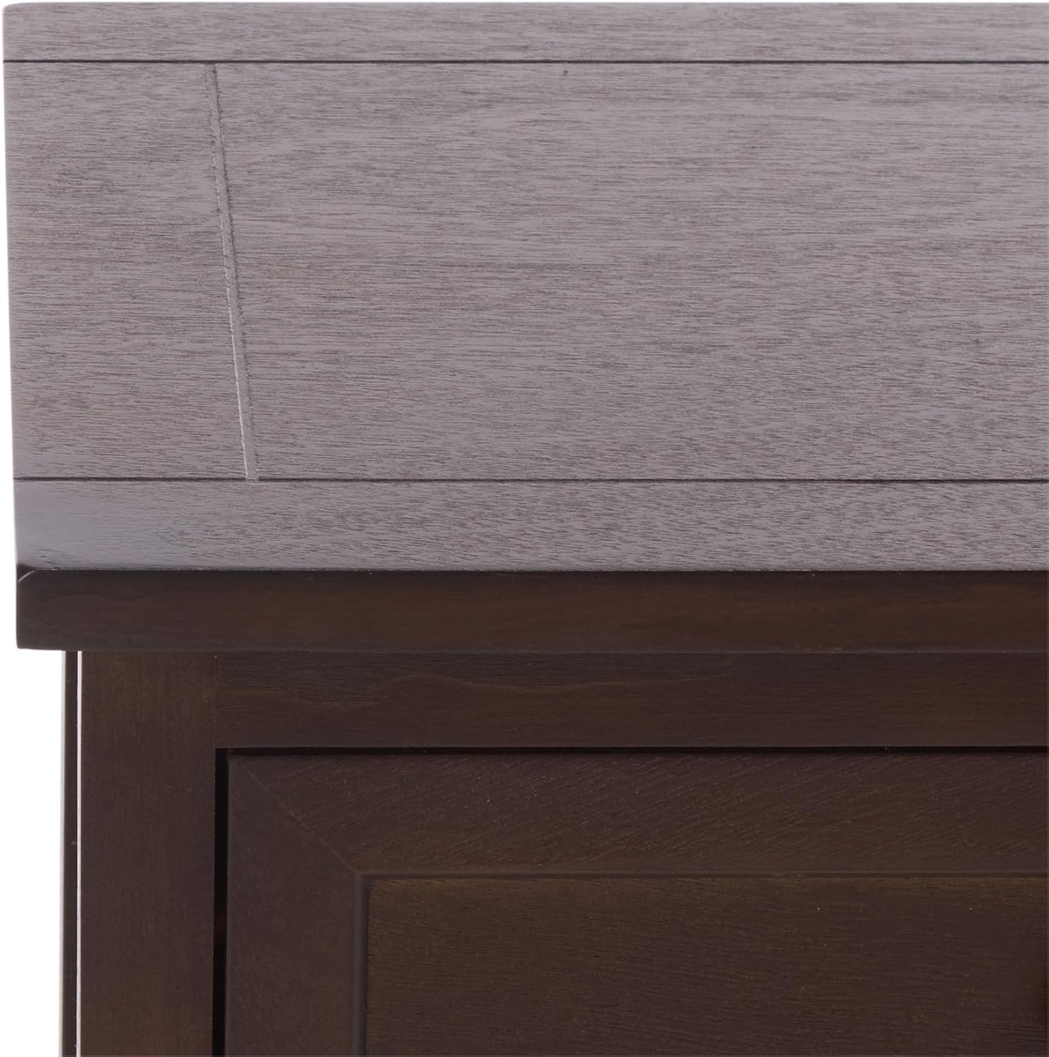 SAFAVIEH Furniture - Carrie 3-Shelf Side Table - Dark Chocolate - Solid Wood - Farmhouse Tiered Design - Ideal for Living Room, Entryway, Home Office, 16"W x 13"D x 26"H - Fully Assembled (AMH5700H)