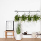 Industrial Iron Pipe Clothes Hanging Bar DIY Wall-Mounted Garment Rack Heavy Duty Clothing Rack for Bedroom, Laundry Room, Closet Storage (White 36 inch)