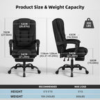 Office Chair, Fabric Gaming Chair with Footrest, Executive Comfortable Computer Desk Chairs, 360° Swivel Base & Height Adjustable Reclining Ergonomic Task Chair for Adults, Gamer Chair & Silla Gamer