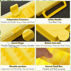 Juexica 2 Pcs Large 48 Grids Plastic Storage Bead Organizer Box, Tackle Box, Compartment Organizer Container with Adjustable Dividers for Jewelry Art Crafts Toys Screw Small Parts(Yellow)