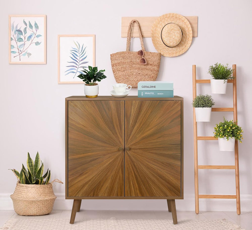 ZYBT Modern Sideboard Buffet Cabinet with Crafted Door, Mid Century Accent St...