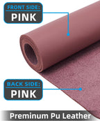 PULeather Non-Slip Desk Mat, Large Mouse Pad & Laptop Desk Pad - Waterproof Writing Pad for Office & Home (Light Purple, 35.4" x 17")
