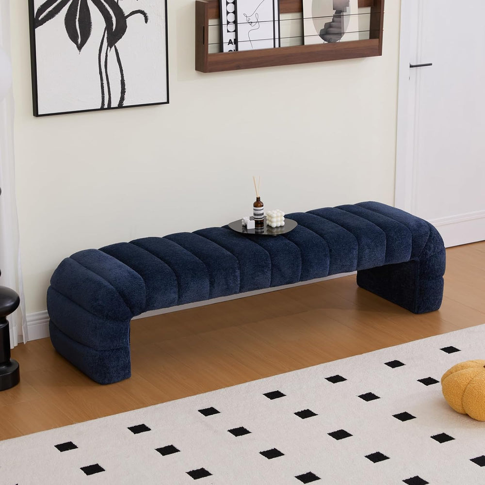 Chifee & Vingol 69.7" W Modern Living Room Bench Upholstered Bedroom...