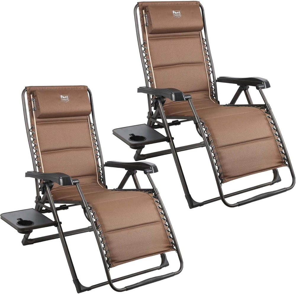 Timber Ridge Aluminum Zero Gravity Chair Set of 2, 350 lb Capacity Each
