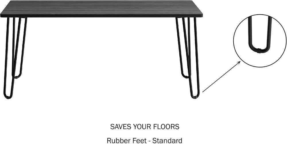Lavish Home Small Space Coffee Table with Hairpin Legs – Minimalist Industria...