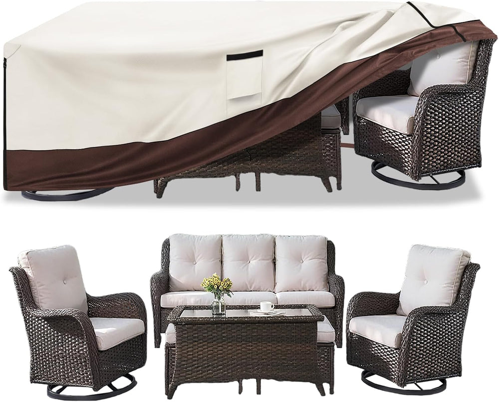 Patio Furniture Cover for 5 Pieces Set-Waterproof 600D Oxford Fabric Cover fo...