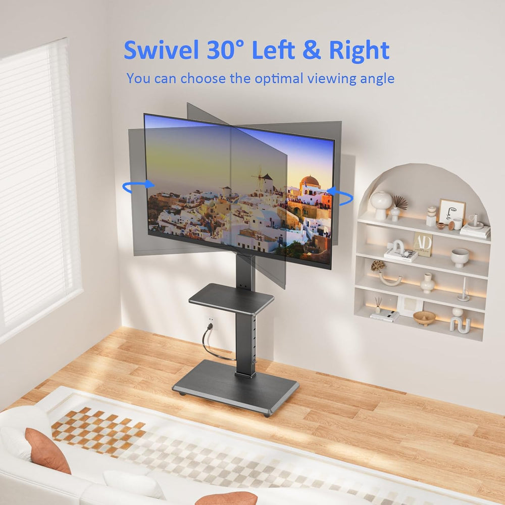 Afaloona Rolling TV Stand with Power Outlet for 32-75" TV, Max Load 110 ...