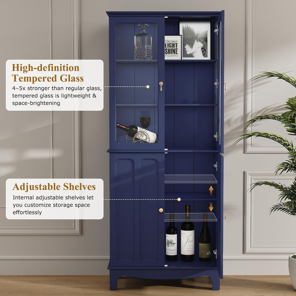 ARTPOWER 72" Freestanding Kitchen Pantry Storage Sideboard, Classical Ta...