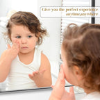 Fun Memories Wall Mirror for Bathroom, 40x32 Inch Black Bathroom Mirror, Rectangular Wall Mounted Decorativ, Rounded Corner, Aluminum Alloy Frame, Farmhouse, Hangs Horizontal or Vertical