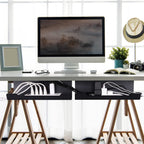 VIDOR Under Desk Cable Management Tray 2-Pack, 17" Cord Organizer, No Drill Alloy Steel, Perfect for Standing Desk and Office Home Wire Management