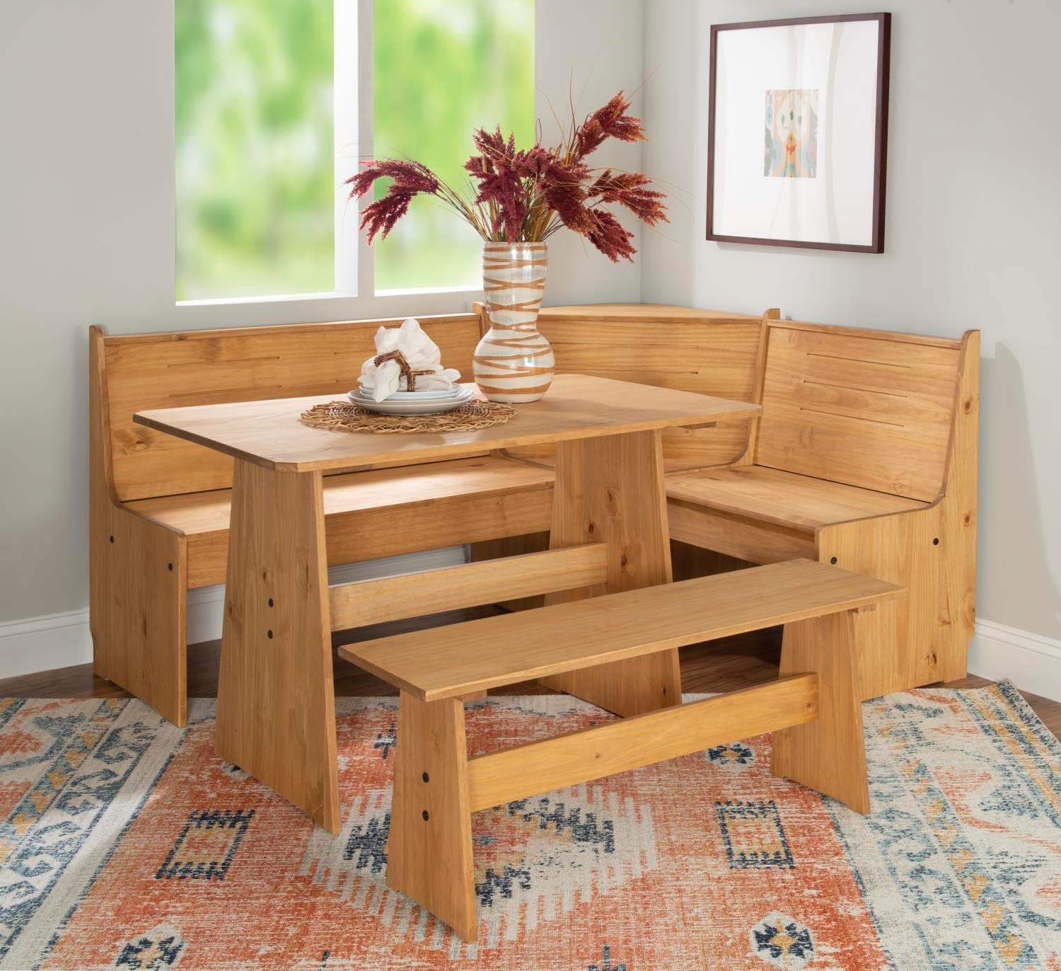 Linon Waldron Corner Nook Set NAT Kit