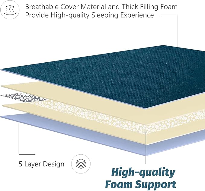 MAXYOYO Japanese Floor Mattress Futon Mattress, 4" Thicken Tatami Mat Sleeping Pad Foldable Roll Up Mat Boys Girls Dormitory Pad Kids Floor Lounger Pillow Bed, Charcoal Grey, Queen Size
