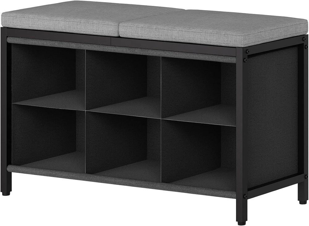 YATINEY Shoe Storage Bench with Cushion, Entryway Bench, Shoe Rack with Padde...