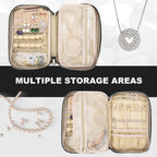 emissary Jewelry Organizer Case Travel Jewelry Storage Bag for Necklace, Earrings, Rings, Bracelet, Jewelry Storage, Earring Storage, Necklace Storage, Pouch Bag Luggage Accessories for Travel (Black)