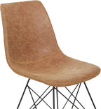 OSP Home Furnishings Trenton Modern Dining Chairs, Set of 2, Sand Faux Leather