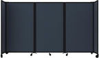 Versare Room Divider 360 Portable Wall Partition | Folding Panels | Large Freestanding Divider | Locking Wheels | Temporary Room Separator