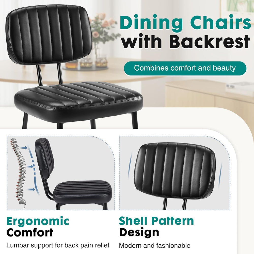 OLIXIS Dining Chairs Set of 6, Modern Upholstered Mid Century Kitchen Chairs ...