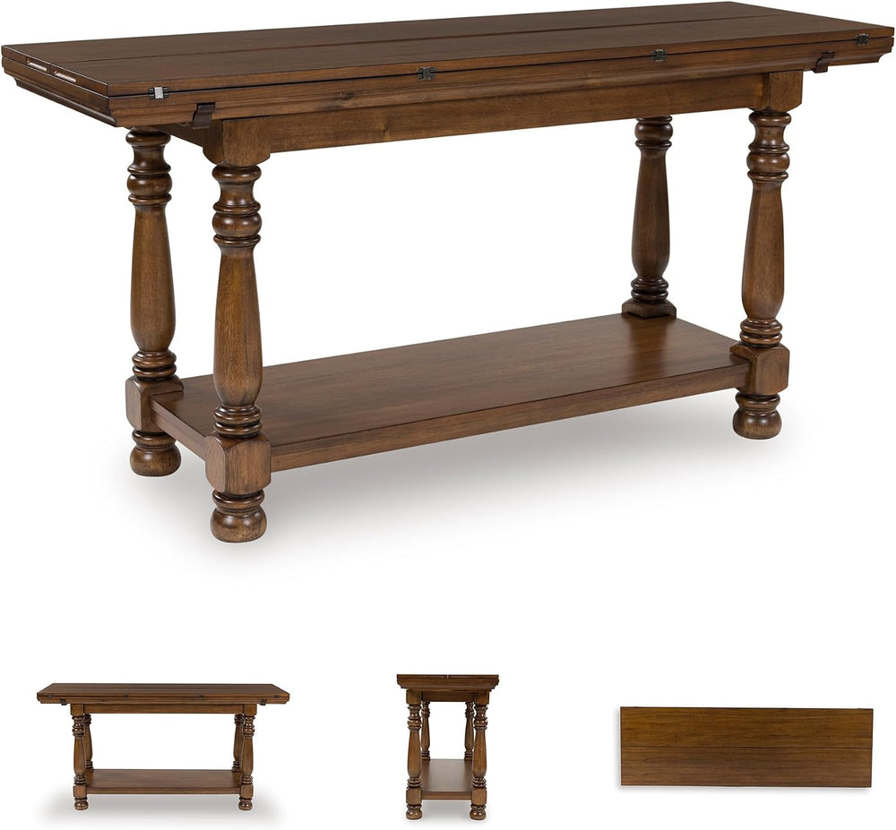 Signature Design by Ashley Sturlayne Flip Top Sofa Table, Expandable Console ...