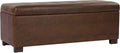 HomePop Large Tufted Storage Bench - Antique Brown