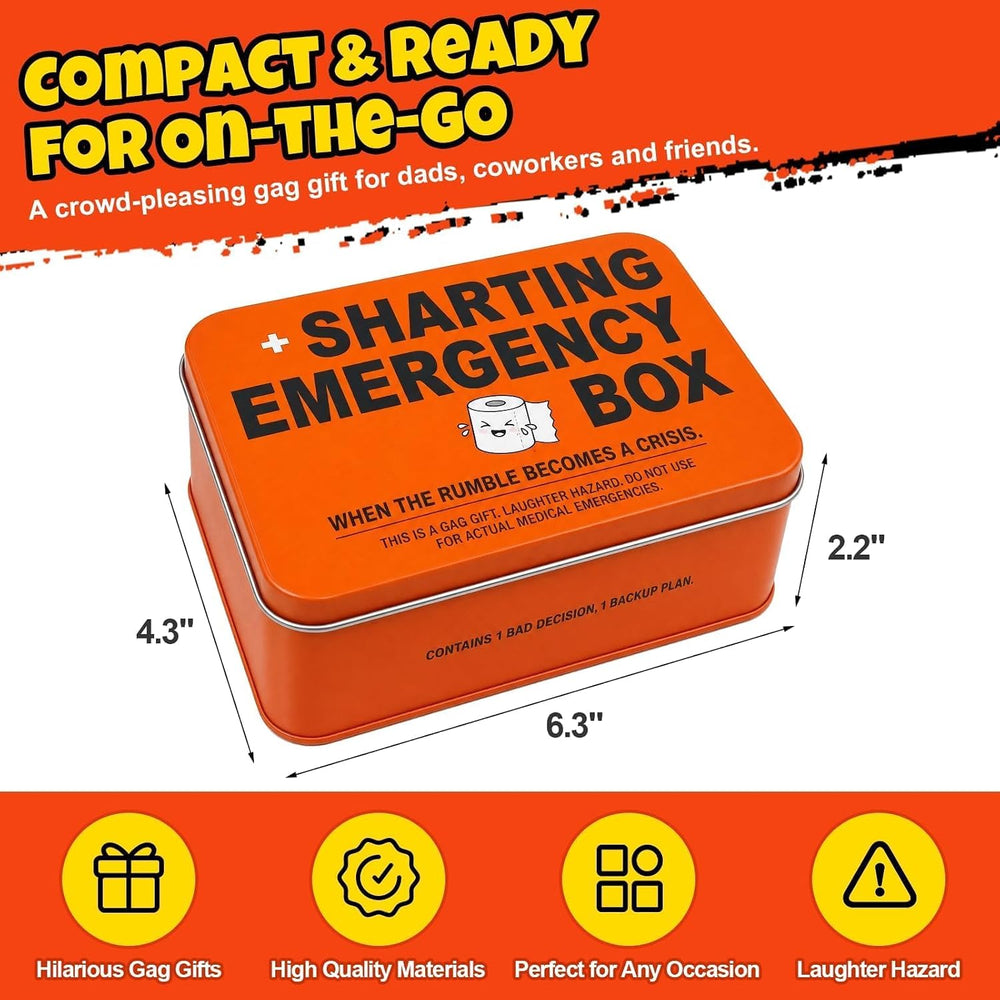 Funny Sharting Survival Kit, White Elephant Prank Gag Gifts for Men