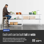 SafeRacks Modular Garage Shelving - 5 Tier Storage Shelves, Tall Metal Rack Shelves for Storage, Heavy Duty Steel Shelf Organizer for Garage, Or Kitchen Pantry (White, 18 x 48 x 72)