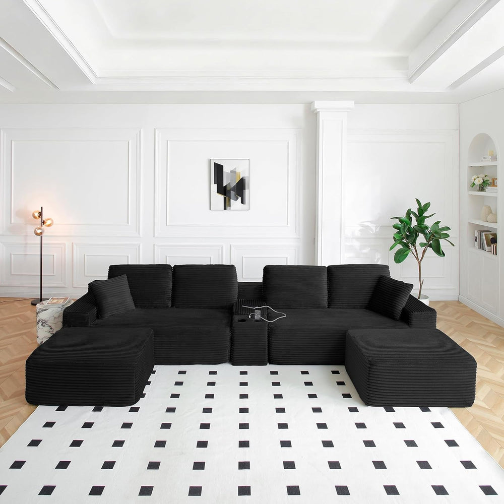 ivoros 150 Inch Modular Sectional Sofa Couch, Oversized Modern Cloud Couch fo...
