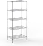21" Deep x 36" Wide x 86" Height Wire Shelving Kit | 5-Tier | NSF Commercial Storage Rack Unit