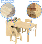 GDLF Kids Art Table and Chairs Set, Craft Desk with Large Storage and Portable Art Supply Organizer for Children Ages 8-12, 47" L x 30" W