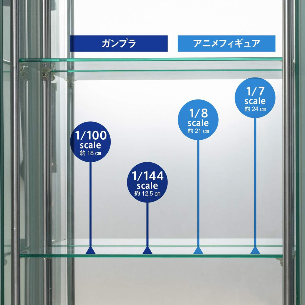 Fuji Boeki 96048 Collection Case, Figure Case, 3 Tiers, Width 16.7 x Depth 14...