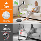 Tablet Floor Stand with 12lb Base - Adjustable Height Heat-Resistant Anti-Scratch Stretchable Swivel Holder, Compatible with iPhone iPad Pro Air Mini, Samsung, Kindle, Cell Phones 4.7"-13" - Large