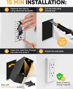 Elder Welder® Electrical Outlet Hidden Wall Safe | 100% Real Wall Plate Included | Easy to Install | Hidden Safe for Money | Wall Safes Between Studs | Secret Storage | Invisible Safe