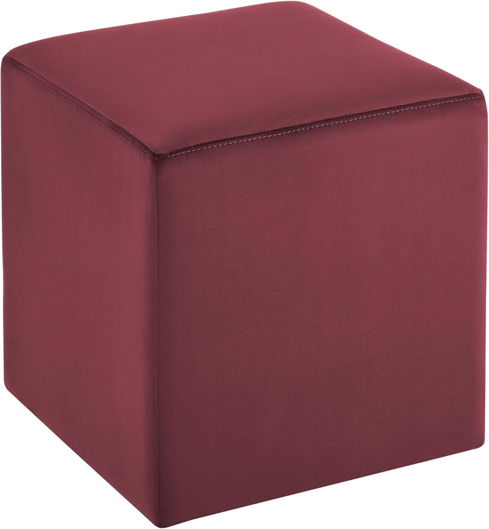 Studio Living® 18” Warren Ottoman Square Soft Velvet Bench, Stationary Ottoma...