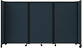 Versare Room Divider 360 Portable Wall Partition | Folding Panels | Large Freestanding Divider | Locking Wheels | Temporary Room Separator