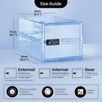 Lockabox One™ | Premium Medicine Lock Box | Medium Medication Lock Box With Code For Medicines, Vitamins & Supplements | External Size 12 x 8 x 6.6 inches (Light Medi Blue)