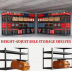 36" Deep Garage Shelving Heavy Duty, 4 Tier Garage Shelves, Adjustable Storage Shelving Unit, Commercial Metal Shelf for Warehouse, Pantry, School, Shop, 60" Wx36 Dx68 H